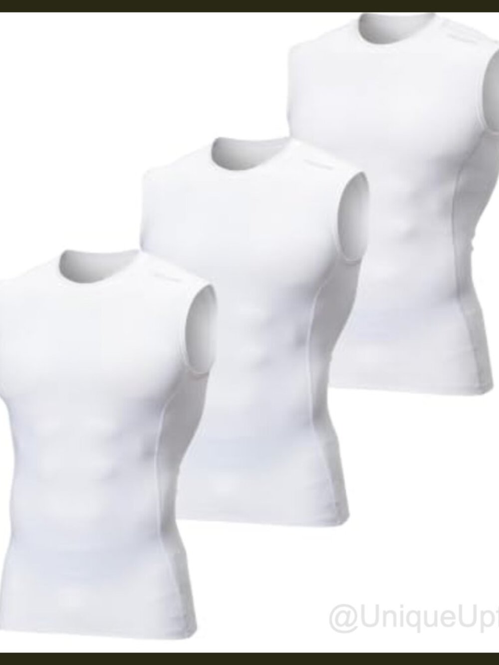 Men's Compression Tank Tops 3 Pack Sleeveless Moisture Wicking Baselayer Gym